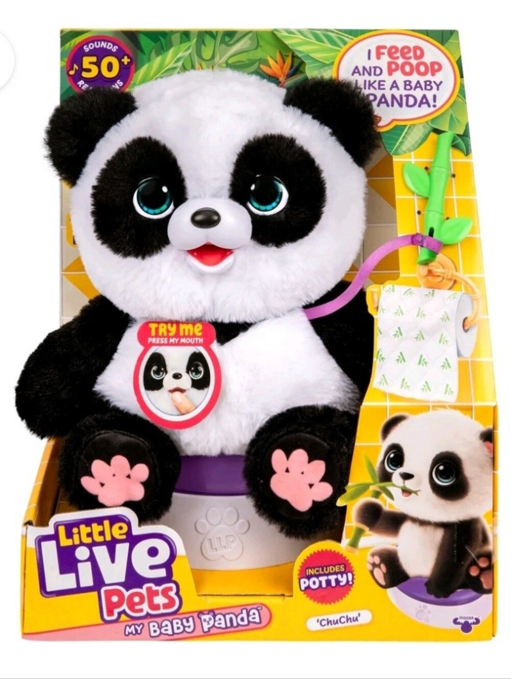 Little Live Pets My Baby Panda ChuChu, Interactive Pet, 50+ Sounds & Reactions,